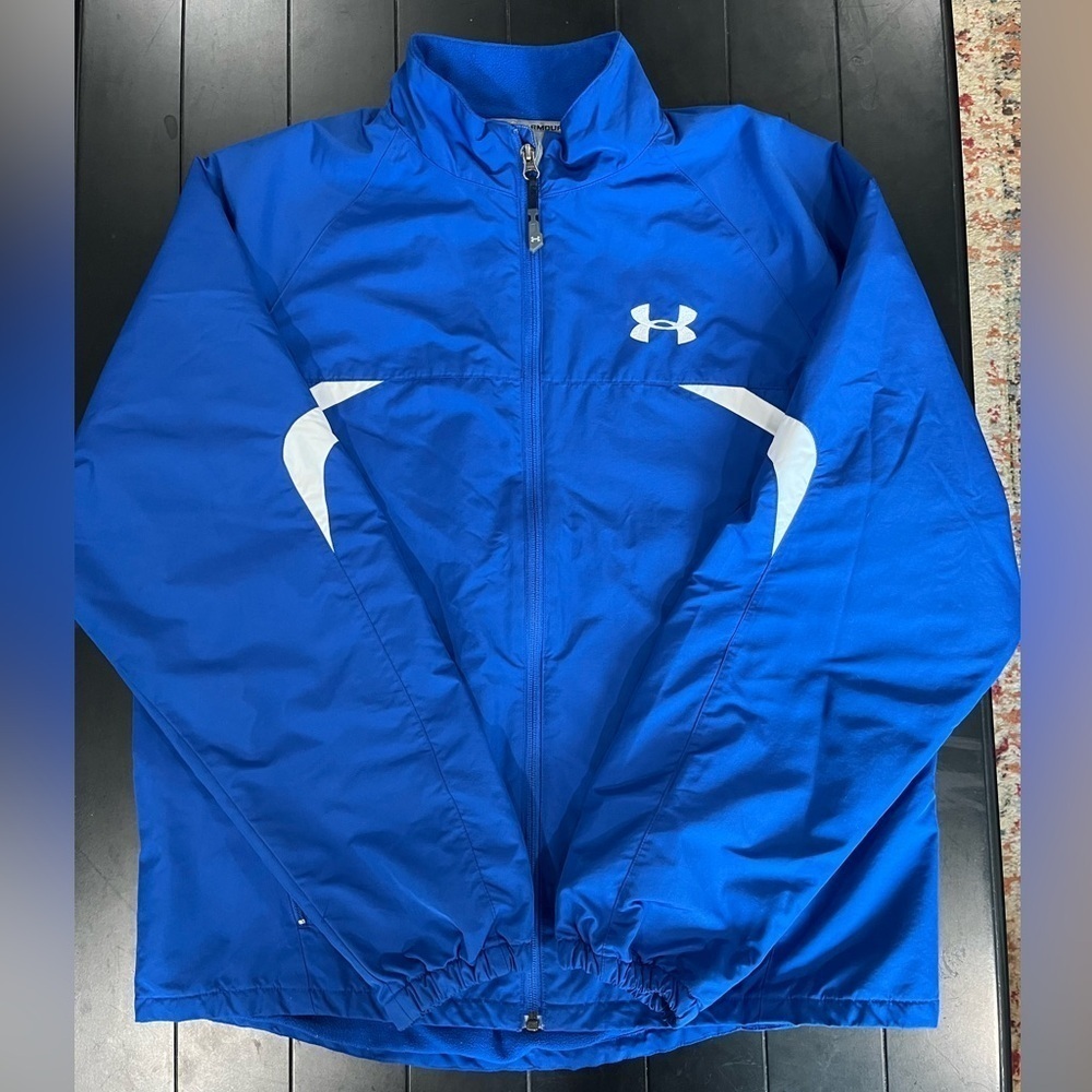 🧥 Under Armour Men's Performance Blue Light Windbreaker Jacket size Medium